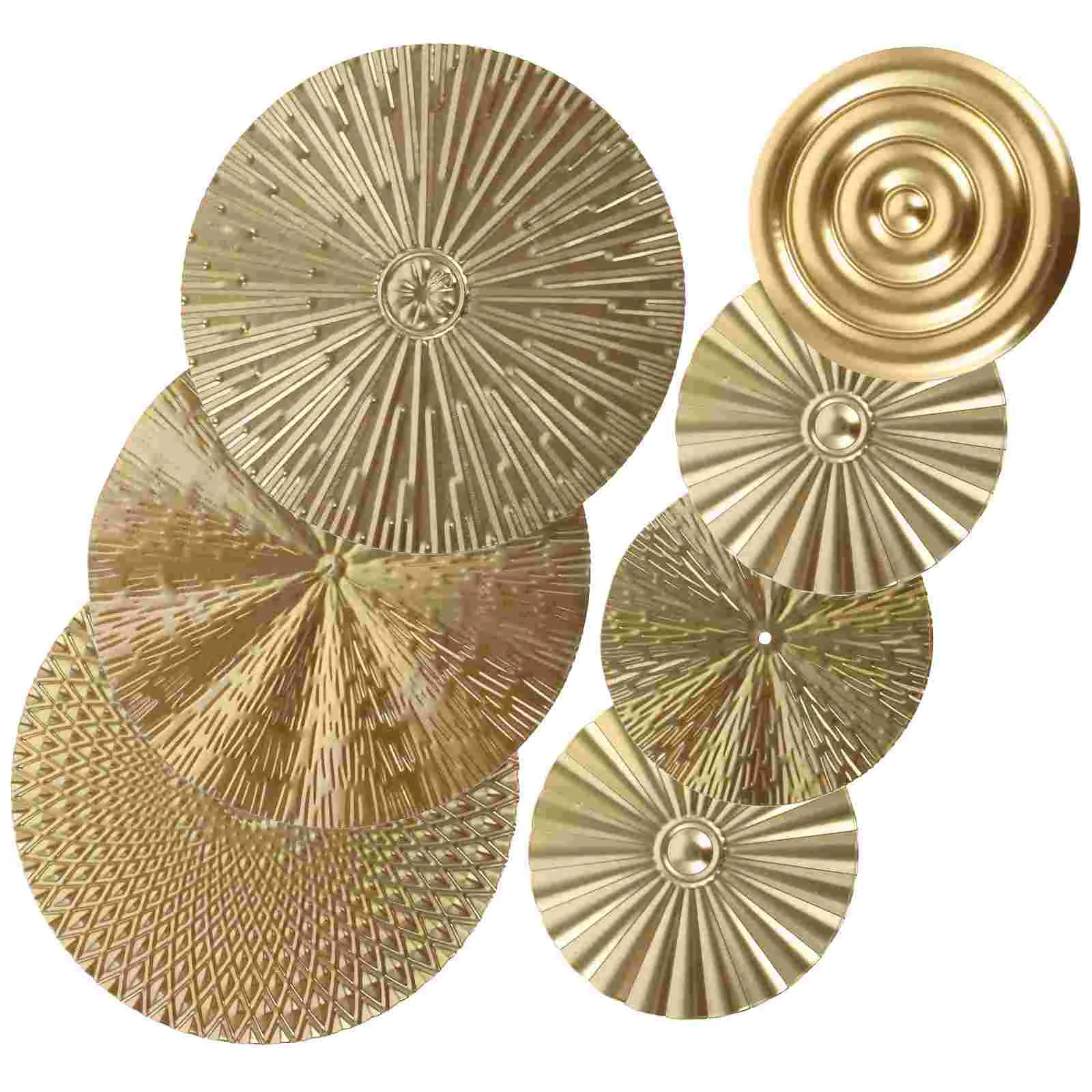 Gold Wall Hanging Decor Metal Decorations for Living Room Bathroom Modern Accent Home