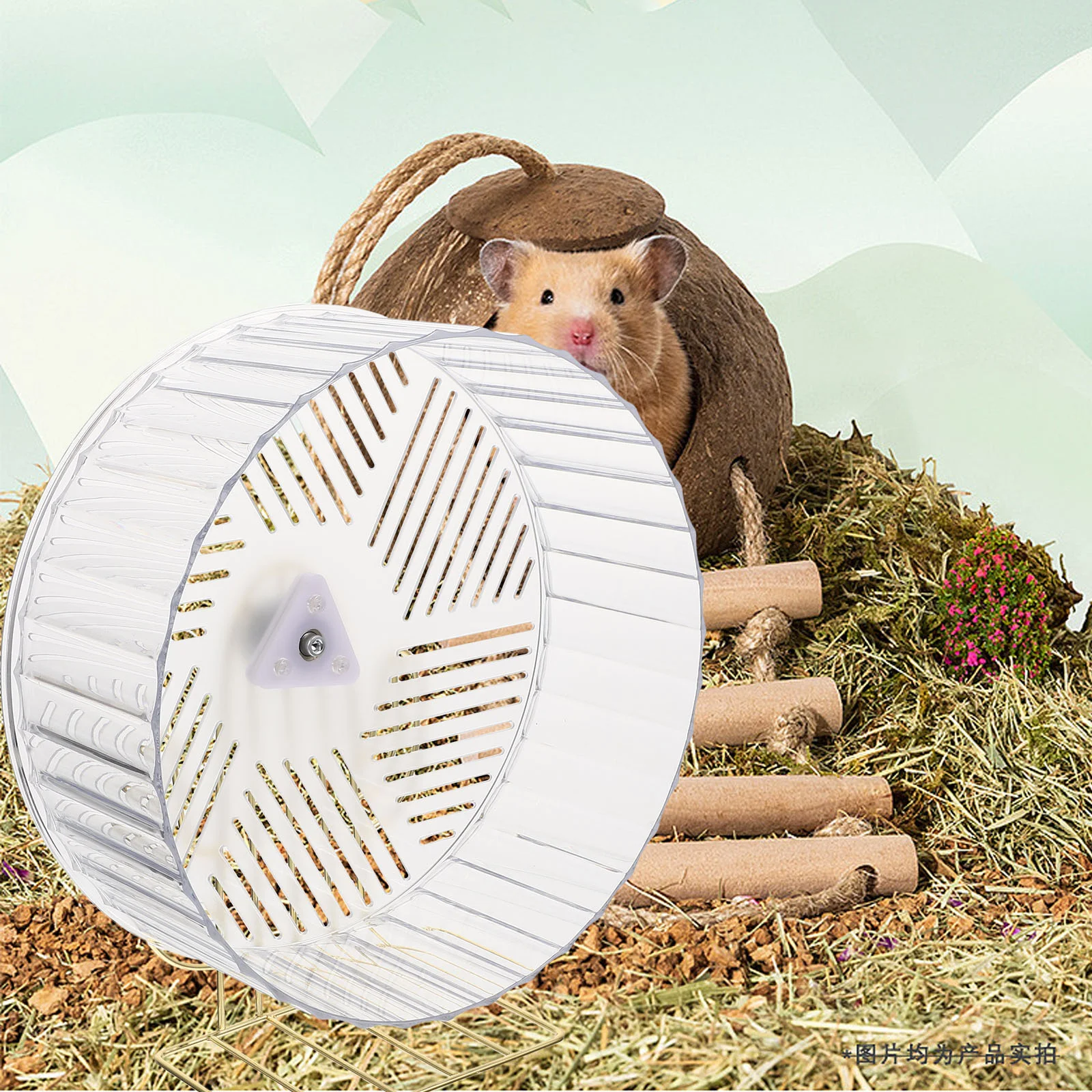 Wheel Hamster Silent Exercise Chinchilla Inch Quiet Running Rat Hedgehog Animal Wheels Saucer Toy Cage Exercising Wheel For