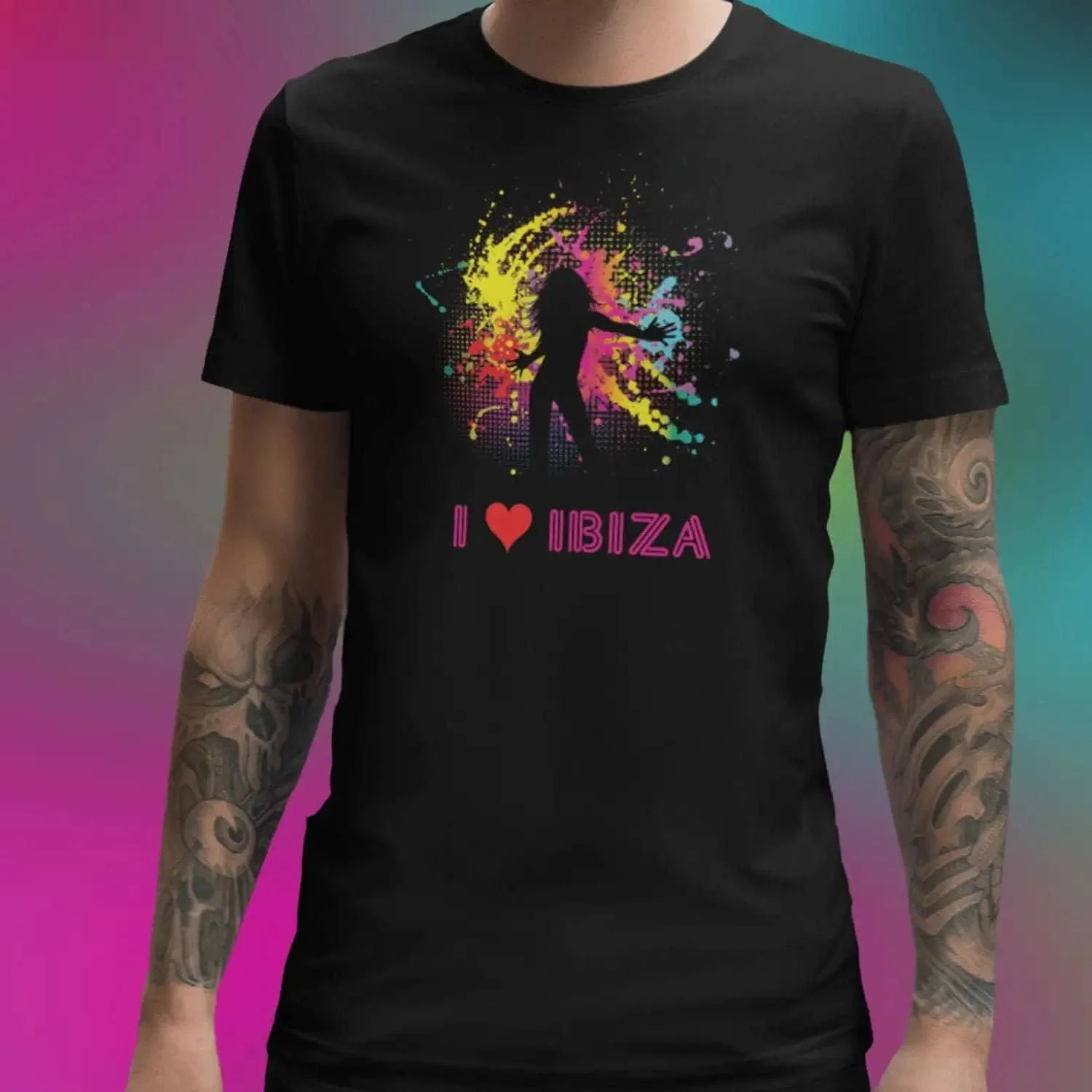 I Love Ibiza Dancer Men's T Shirt