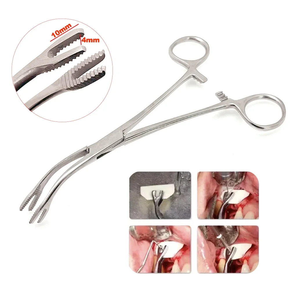 Dental Bone Graft Holder Forcep Bone Fragment Gripper Surgical Plier for Fixing Bone Holding Clamp Dentistry Tool