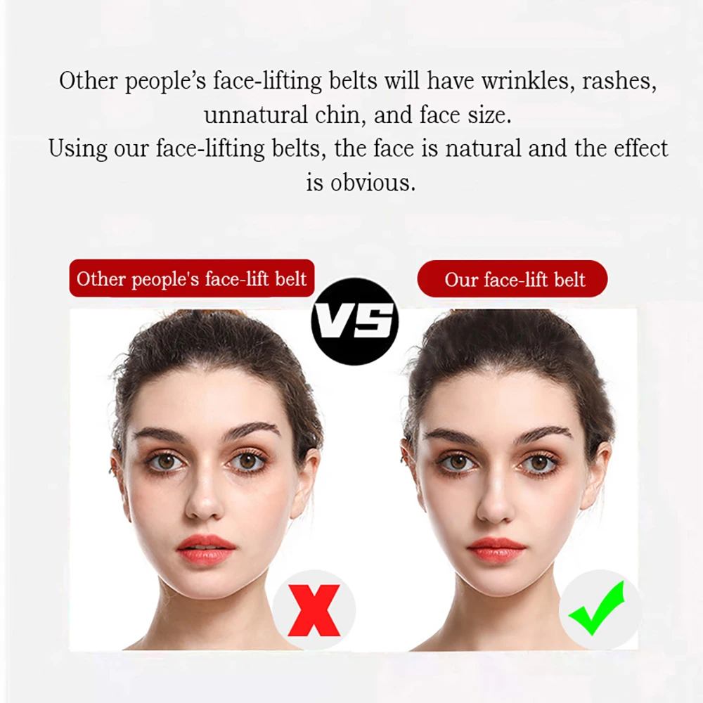 1Pcs Slimming Face Shaper Belt Face Chin Cheek Lift Up Bandage Reusable V Line Facial Massage Strap Face Skin Care Beauty Tools - view 2