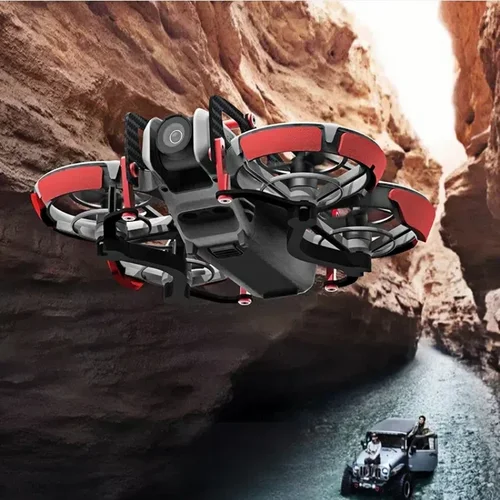 Imagen 2 del producto Para DJI Neo Kit de armadura protectora de fibra de carbono ligero anticaída protección completa Drone guardia armadura Combo accesorios conjunto