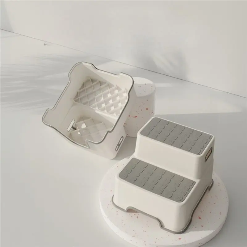 المحمولة خطوة البراز البلاستيك الحمام المضادة للانزلاق سلم بخطوتين للتدريب على المرحاض والحوض #4