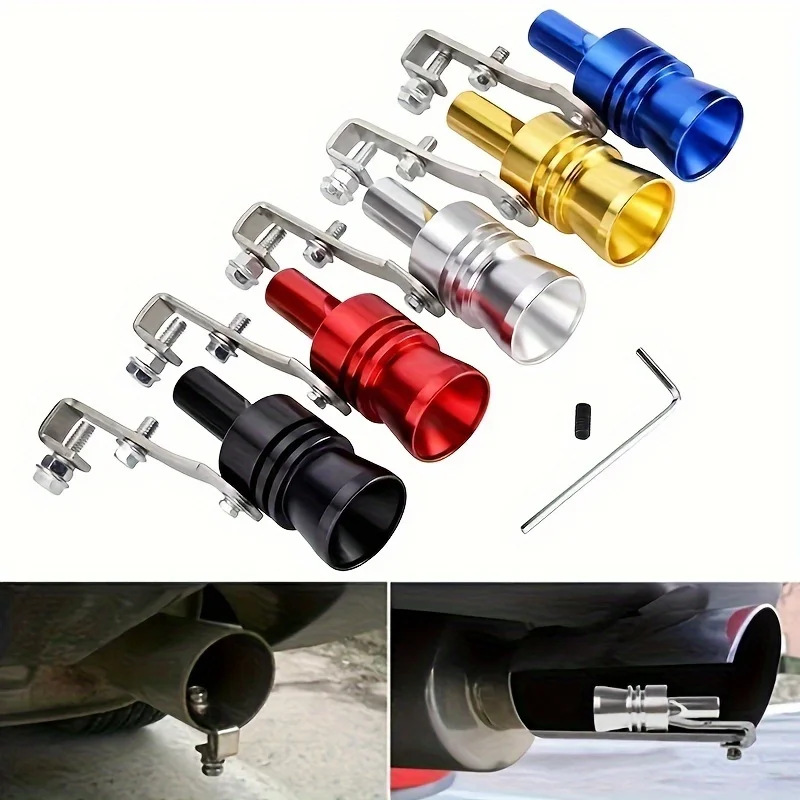Automobile Turbine Whistle Exhaust Pipe, Sound Generator Whistle Tail Gas Mimic Auto And Motorcycle Accessories
