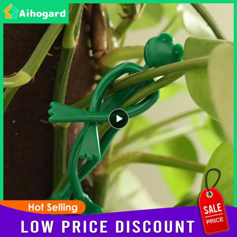 

Cartoon Plant Ties Plant Bundled Ring Holder Garden Reusable Firm Plants Stand Support Tool Plant Branch Correction Growth Green