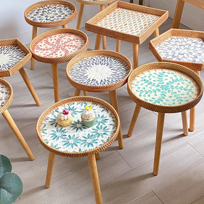 

Nordic style handmade rattan shells floa