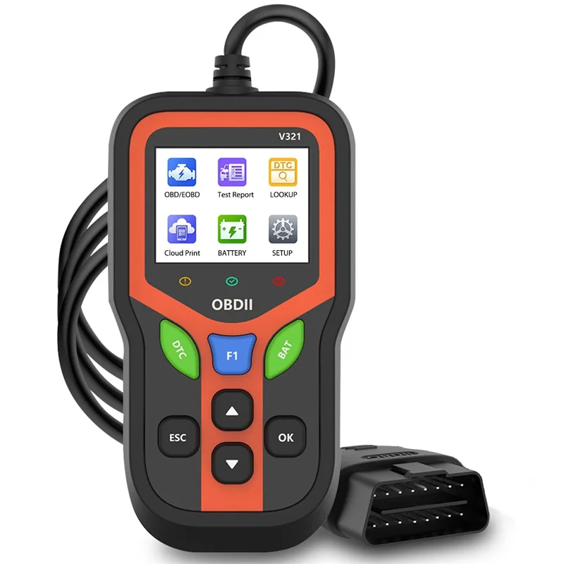 

【MO】Диагностический сканер OBD2, считыватель кодов неисправностей с функцией передачи данных в реальном времени, тестирование батареи и очистка кодов.