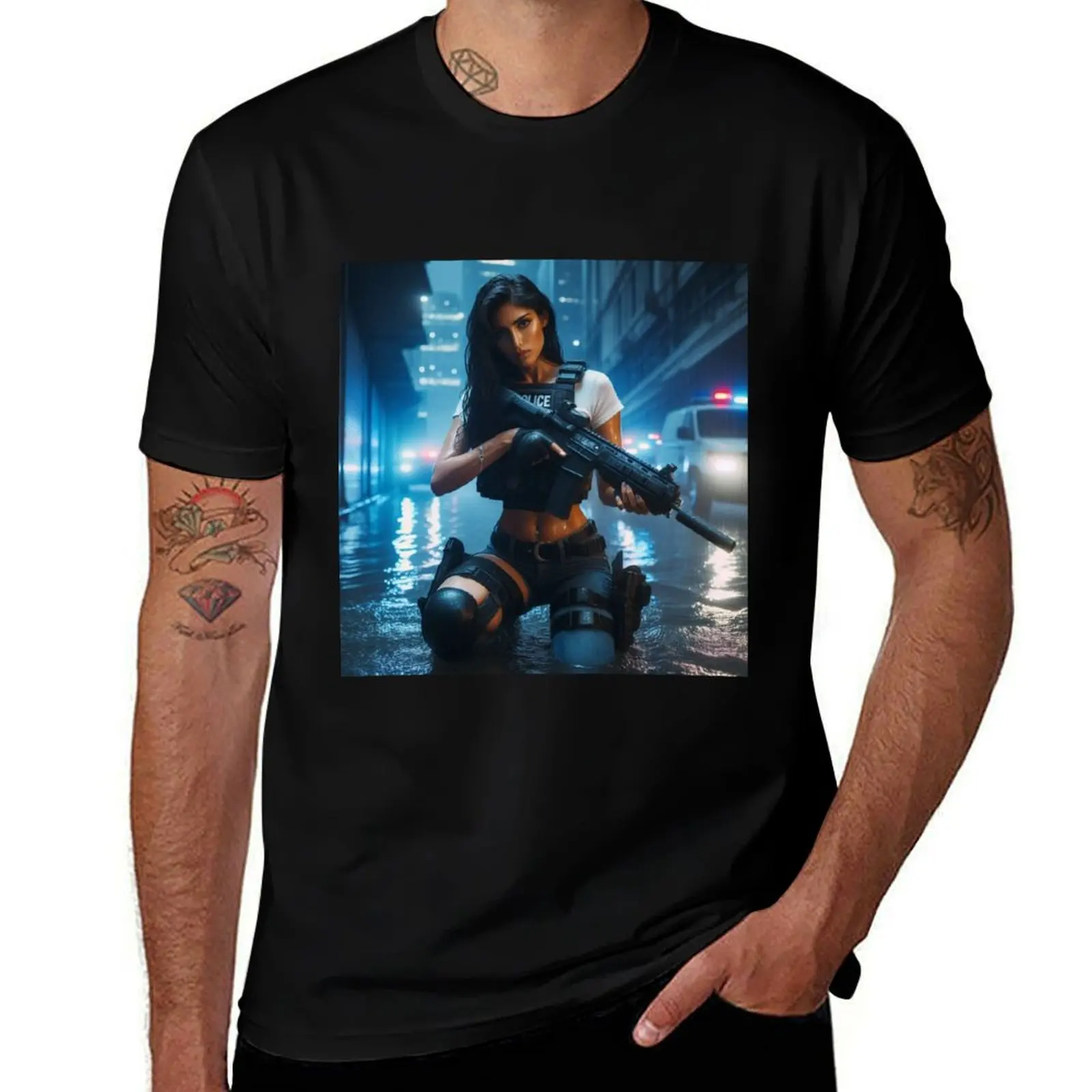 

Police Women T-Shirt oversize t-shirts man Personalized t-shirt street wear Louboutins clothing for men