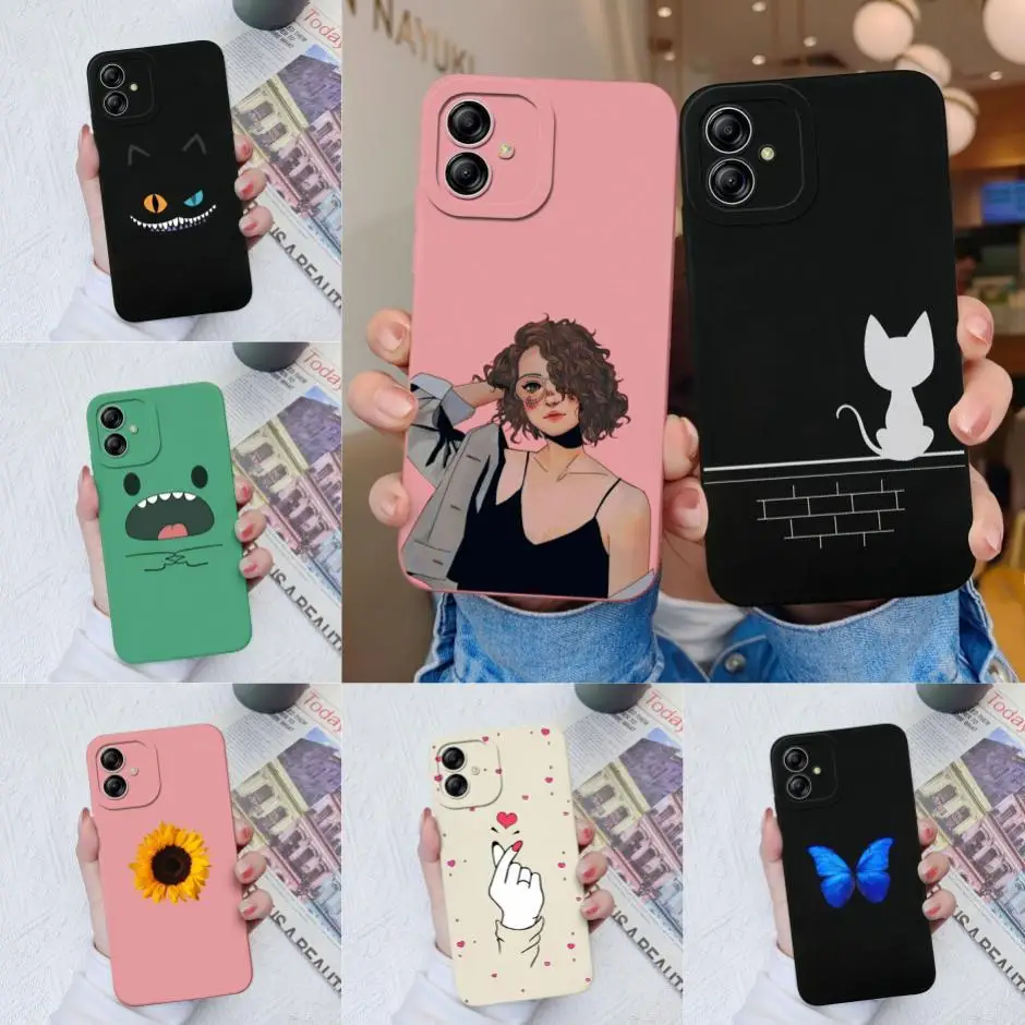 

Для Samsung Galaxy A04e Чехол Cool Girl Мультяшный матовый мягкий силиконовый чехол для SamsungA04E A 04E Горячая новая ультратонкая сумка для телефона Coque
