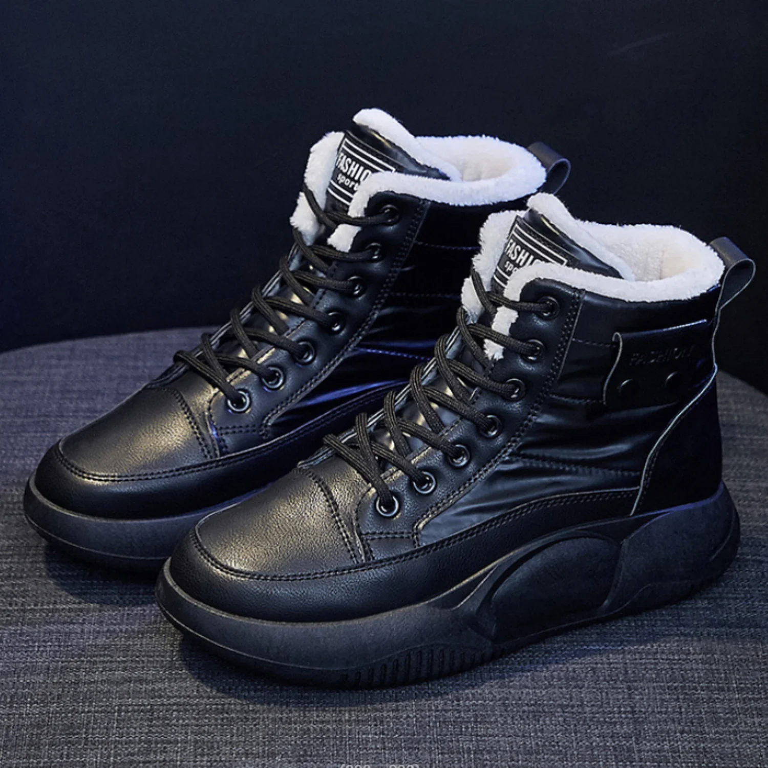 2024 New Designer Sneakers donna Warm Fleece Sports Snow Boots Tenis Athletics Sports Training High Top Cotton Shoe Botas Mujer