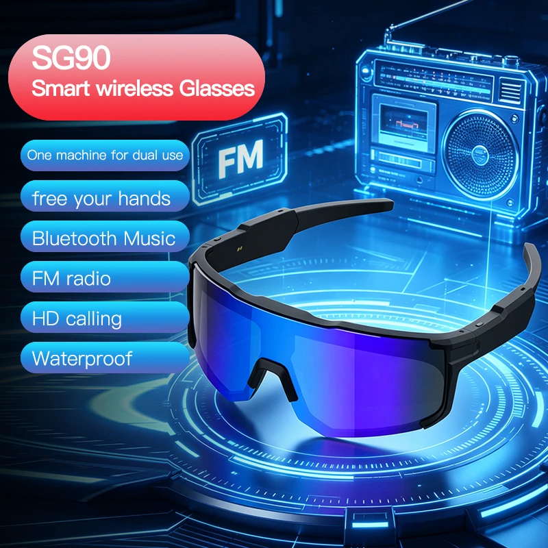 Cycling AI Smart Glasses  AI Translation Bluetooth Conversation Recording Listening To Music Men Women Smart Sunglasses