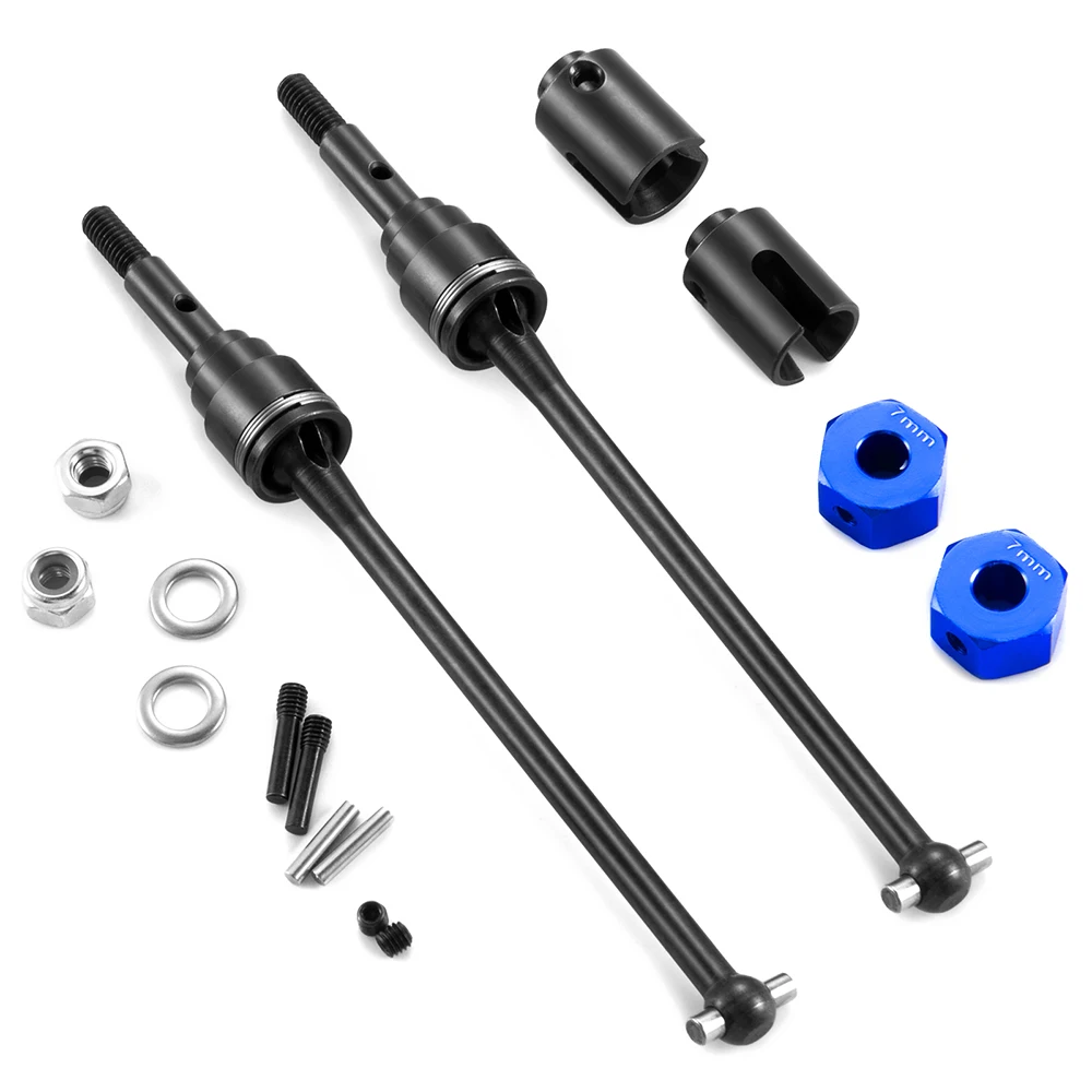 TRINOOD Steel Front Rear CVD Driver Shaft for 1/10 Slash Rustler Stampede Hoss VXL 4X4 2WD Short Course Truck Upgrade Parts