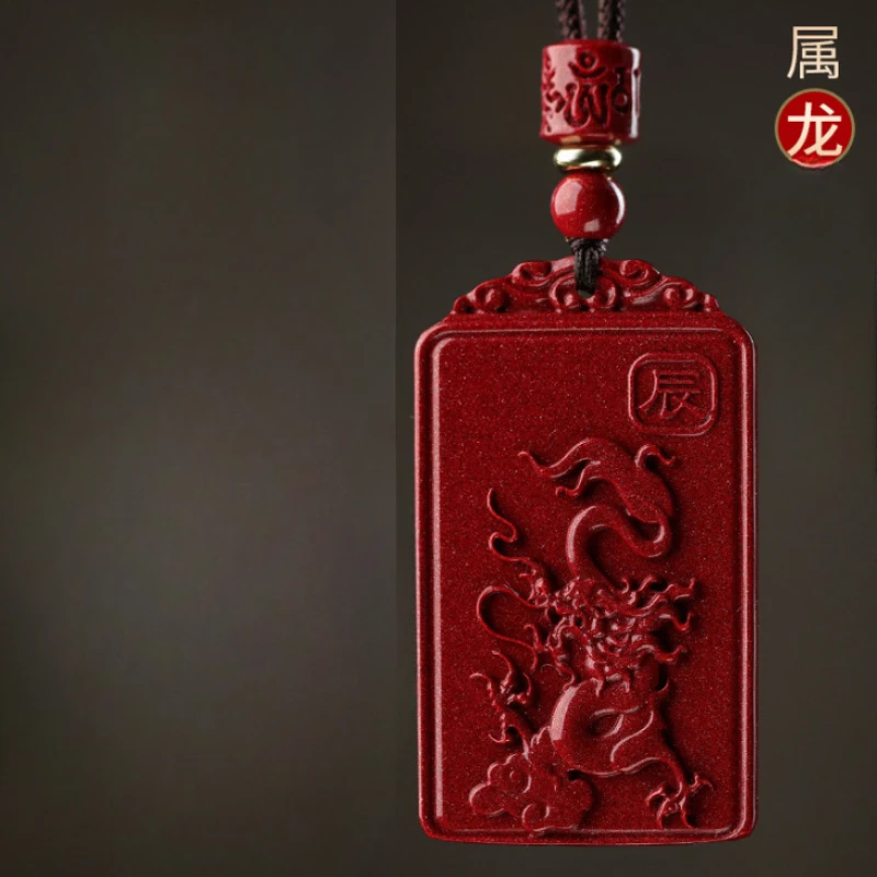 Liontin pasir tasbih Buddha Cinnabar