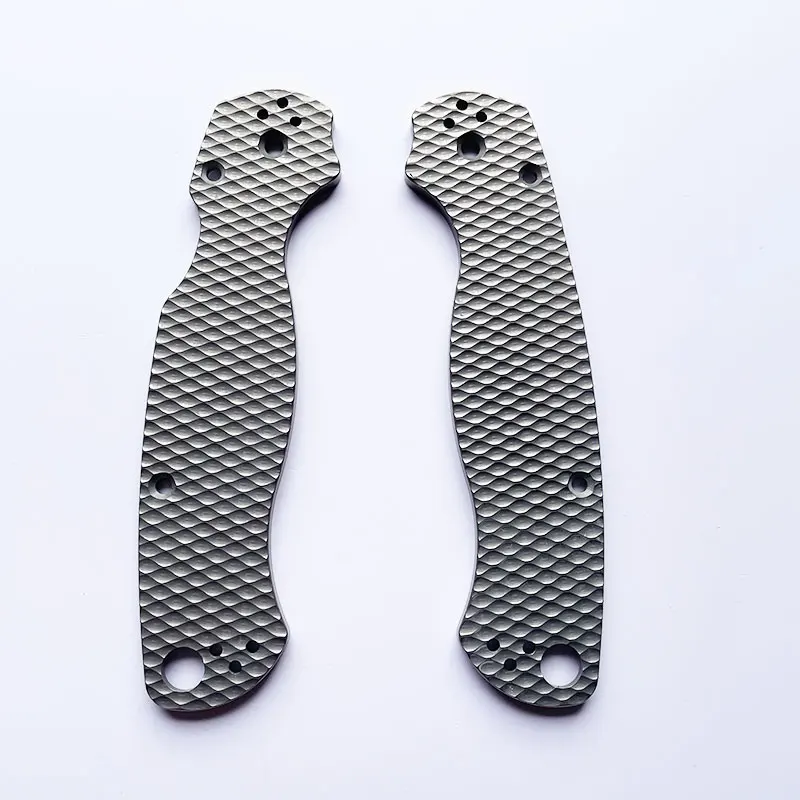 1 Pair Titanium Alloy Knife Handle Scales for Spyderco C81 Para 2 Folding Knives