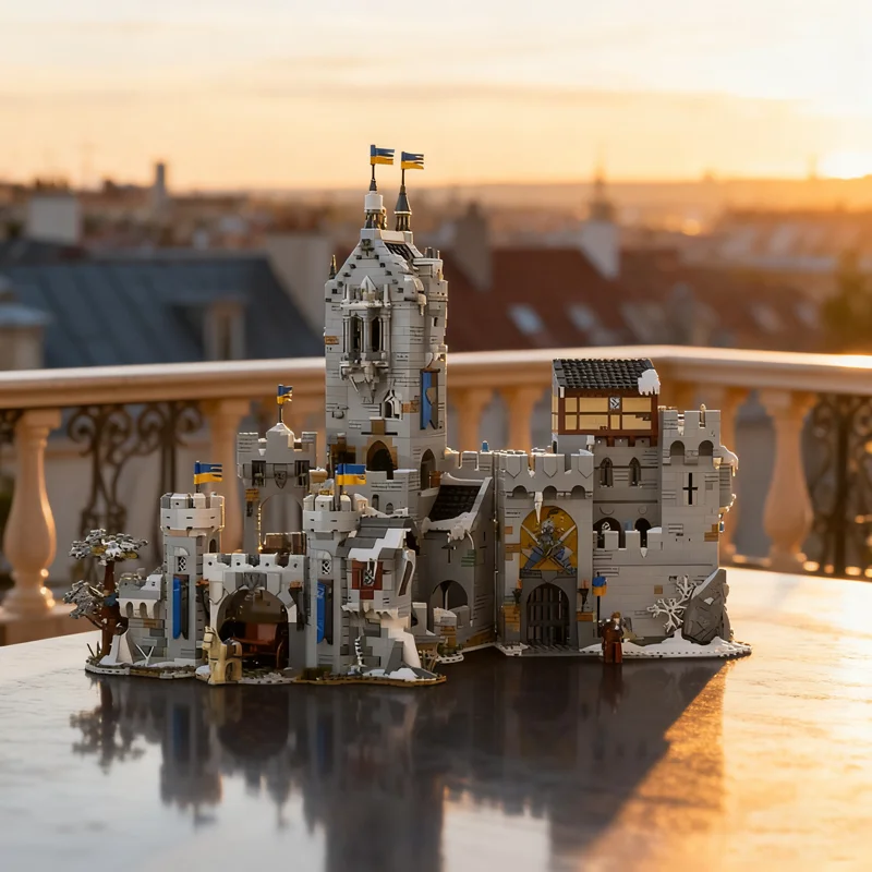 1318 個 MOC ブラックファルコン城門ファルコンズモデルビルディングブロック建築おもちゃ組み立てる創造的なアイデアクリスマスギフト子供