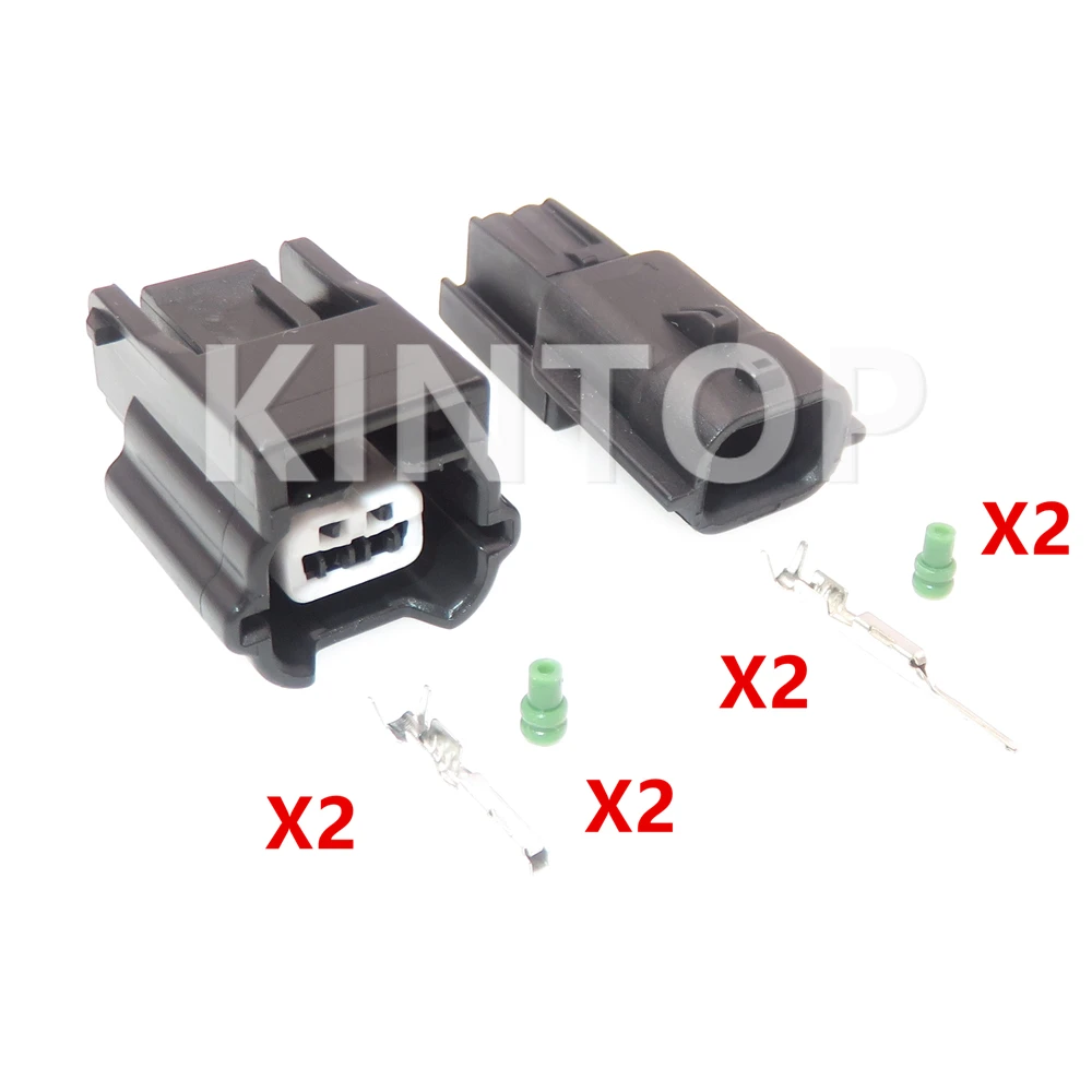 1 Set 2 Pins Auto Cable Connector AC Assembly 90980-38851 7282-8851-30 7283-8851-30 Car ABS Sensor Waterproof Socket For Nissan