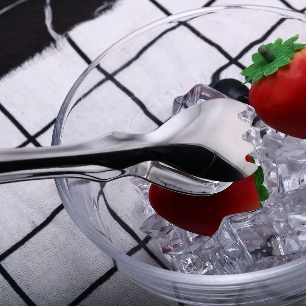 

3pcs Hot Towel Stainless Steel Ice Cube Tongs For Cocktails Whiskey Tea Coffee Multi-Purpose Cooking Tongs Kitchen Bar Tools