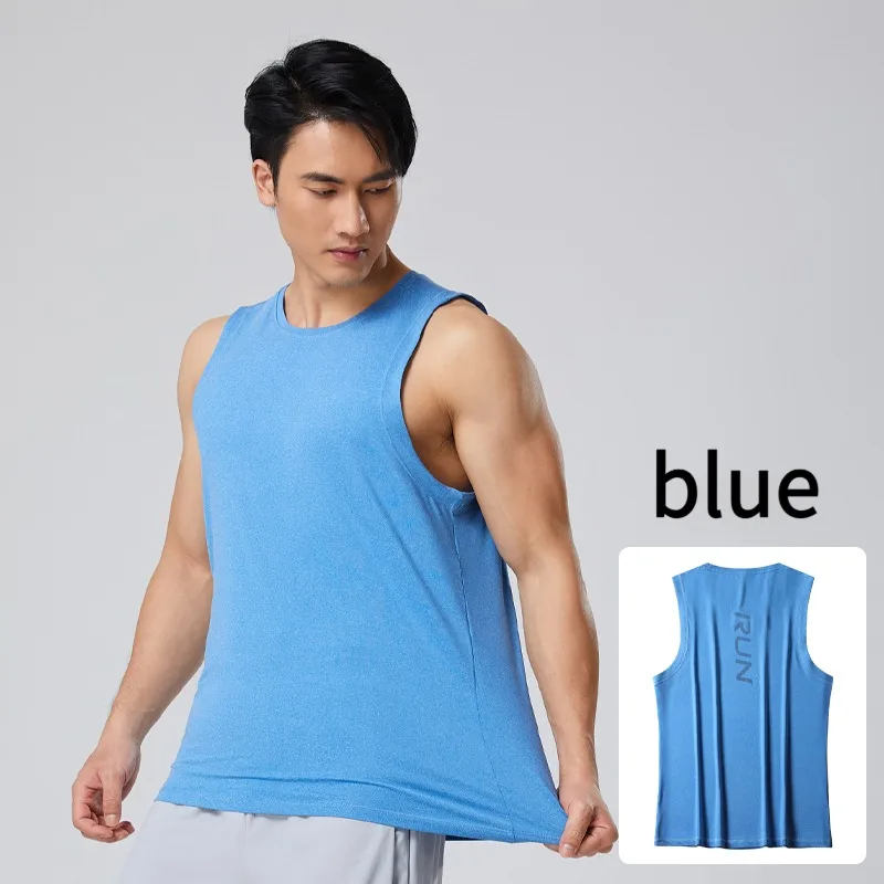 Men's Lightweight Breathable Sports Vest Ice Cool American Basketball T-Shirt Loose Marathon Dry Quick Dry Top for Outdoor