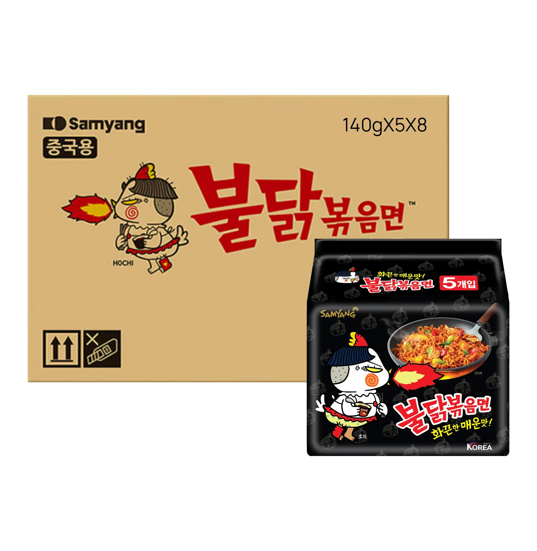 Samyang Carbo Buldak Nuclear Fire Fried Super Hot Spicy Noodle Pack of 40 x 140g