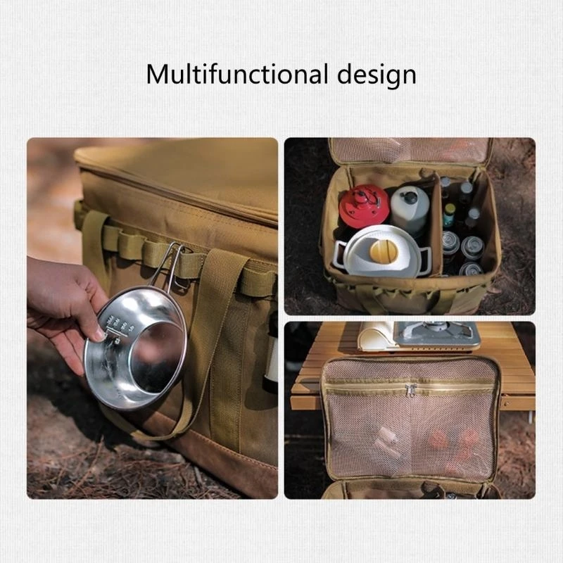 Outdoor Camping Cookware Storage Bag Camping Kitchen Barbecue Tableware Tools