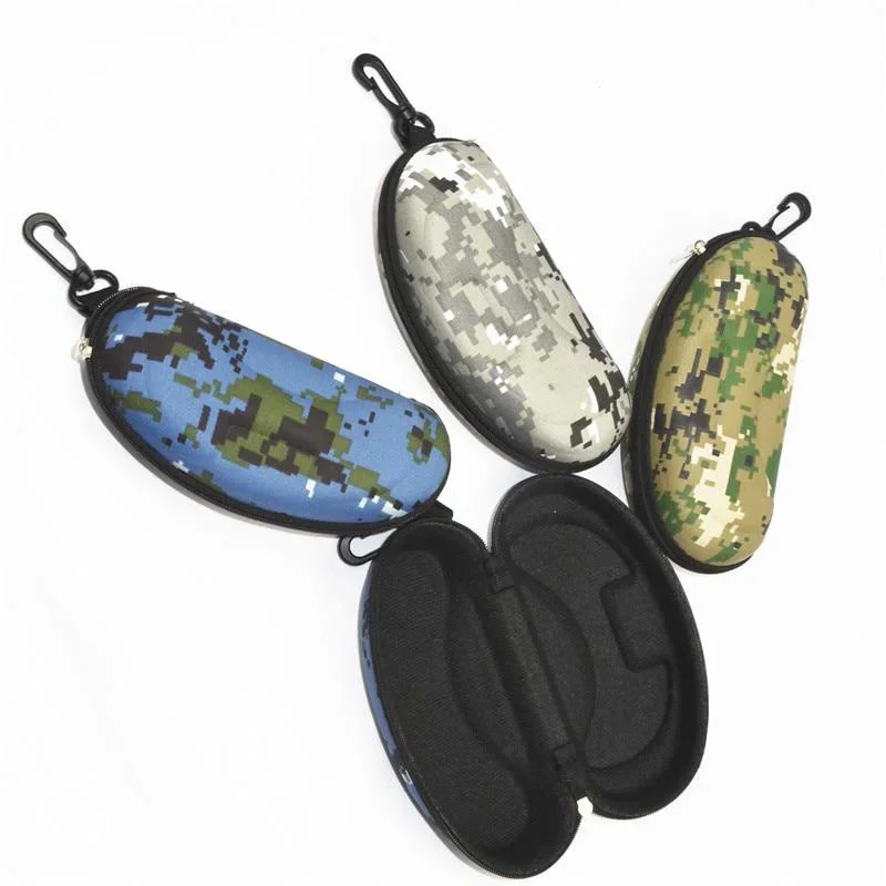 1PC Camouflage Zippered Sunglasses Case Compressive Soft Protective Package Sheet for Spectacle