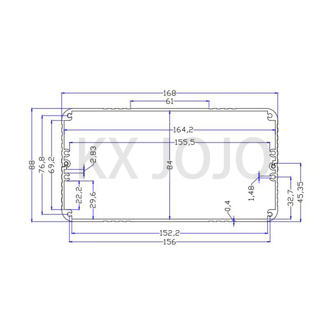 電子ボックス用アルミニウムケース,防水,スプリットタイプ,シルバー,DIY,日曜大工,楽器168x88x16 0/200/250mm