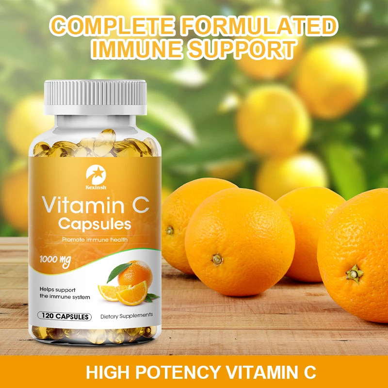 Kexinsh Vitamine C 1000Mg Capsule Tabletten Supplementen Voor Het Bleken Van Collageen Organische Vitamine C Capsules Verbeteren De Immuniteit