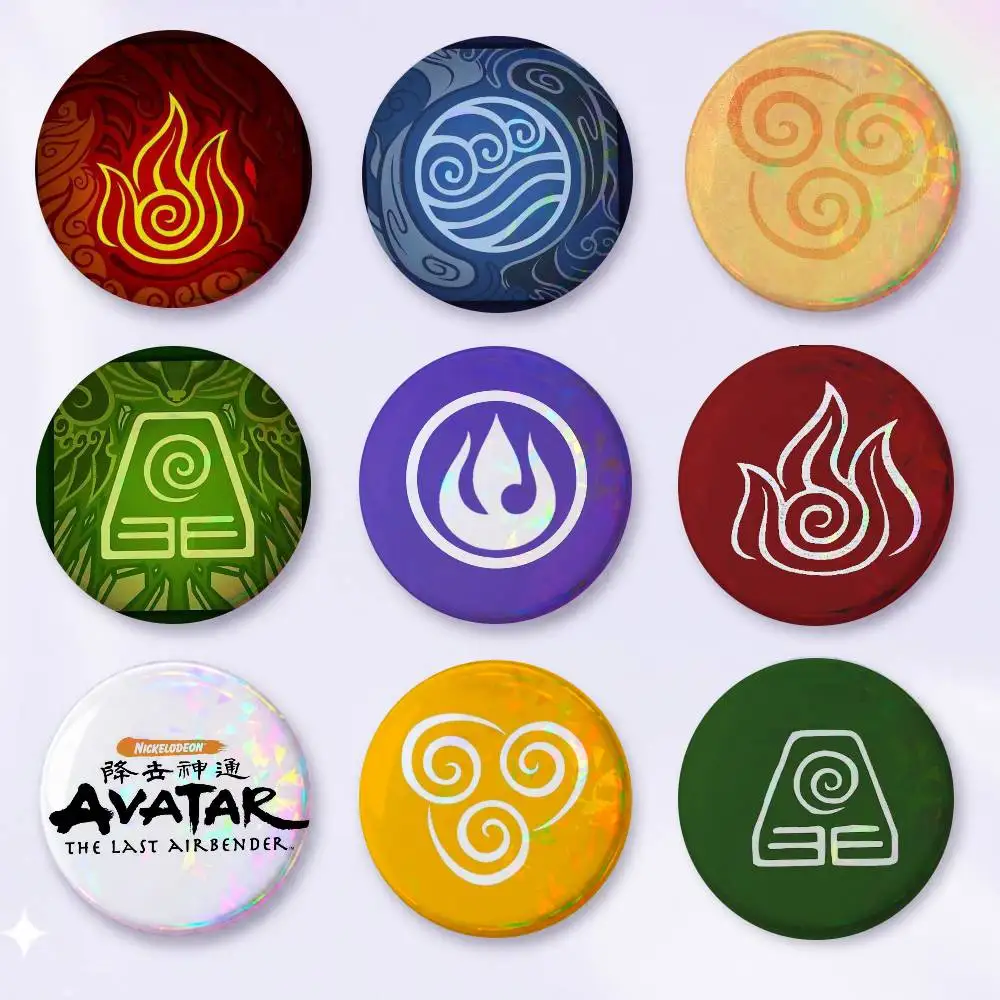 A-a-Avatar-r The Last Airbender Tinplate Brooch Figure Icon Badge Handmade Brooches For Backpack Clothes Decoration