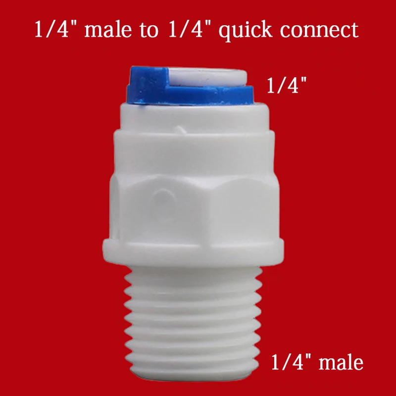 Water Purifier Accessories 1/4" 3/8" OD Hose To 1/4" 3/8" 1/2" Aquarium Quick Fitting RO Water Plastic Pipe Coupling Connector