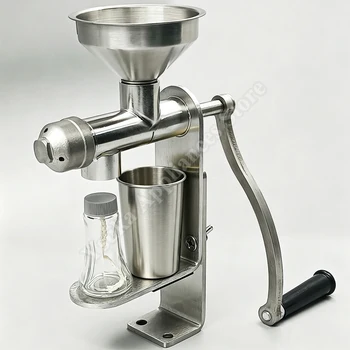 Manual Oil Press Machine Stainless Steel for DIY Seed Nuts Peanut Oil Expeller Extractor Household Cold Oil Extractor 7