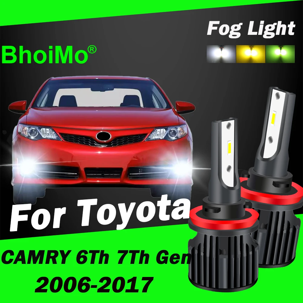 

BhoiMo Led For Toyota CAMRY 6Th 7Th Gen 2006 - 2017 Front Fog Light Lamps 2012 2014 2013 2009 2010 2011 2015 2016 Car Bulb Auto