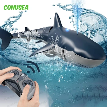 Smart Rc Shark Wal Spray Wasser Spielzeug Ferngesteuertes Boot Schiff U-Boot Roboter Fisch Elektrisches Spielzeug für Kinder Jungen Baby Kinder
