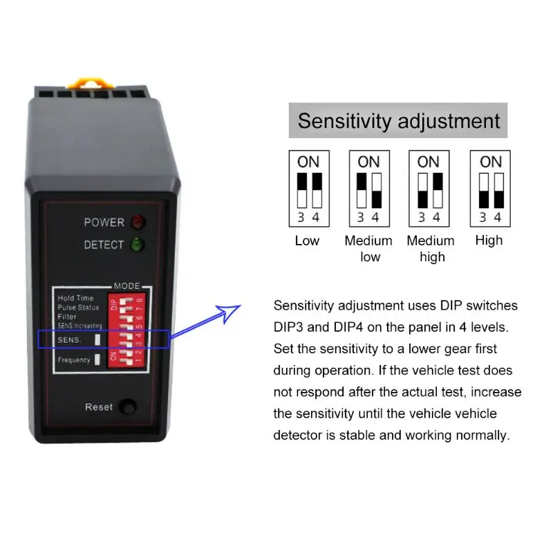 PD132 Single Channel Inductive Vehicle Loop Detector for Car Parking Gate Traffic Control Loop Detector English Version