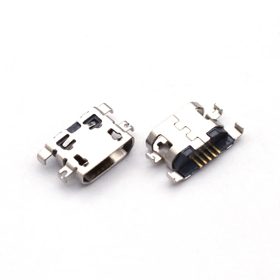 100pcs Micro USB Connector 5pin Charging Port Dock For Moto E6S Lenovo A360T A320T A5860 ZOPO ZP1000