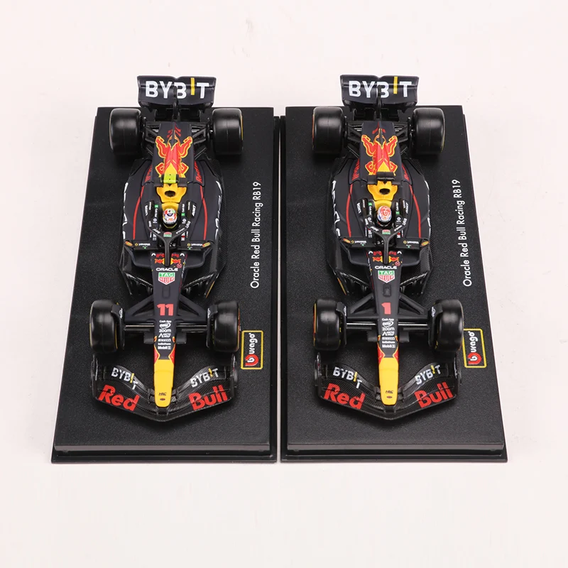 Burago-carro fundido modelo brinquedo, Red Bull Racing, RB19 2023, n .. 1 e 11 Liga, veículo de luxo, presente coleção, 1:43