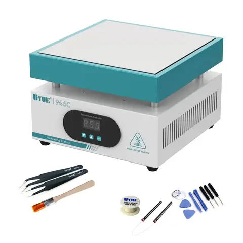 UYUE 946C LCD 디지털 디스플레이 예열 스테이션 가열 플랫폼 조정 가능한 가열 플레이트 전화 화면 예열 스테이션 교체