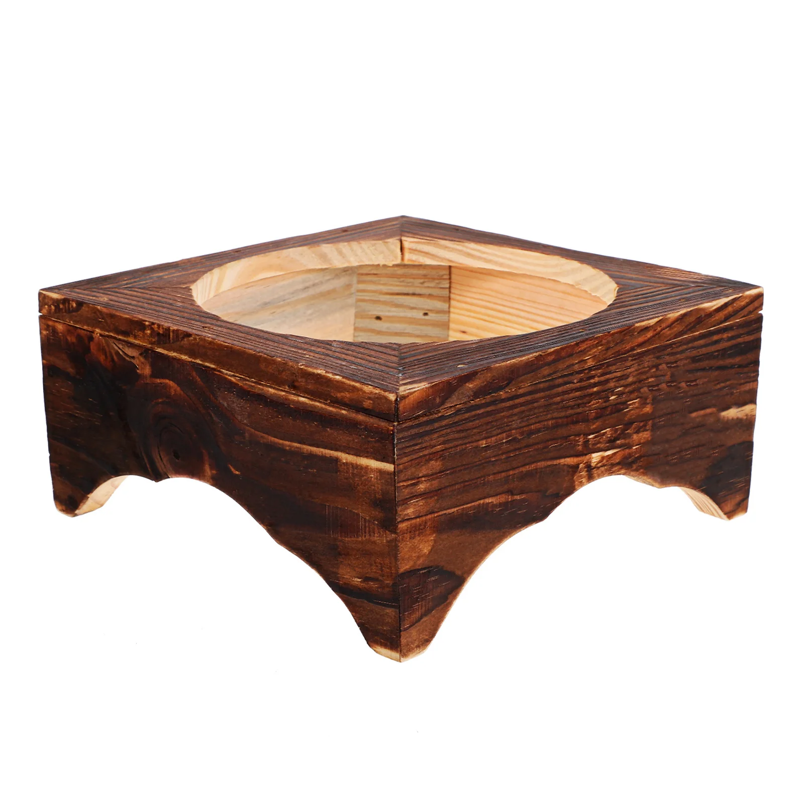 

Wood Pot Stand Stone Pot Rack Wooden Casserole Rack for Home Restaurant Inner Circle Diameter 12.8cm Non-Slip Korean Stone Bowl