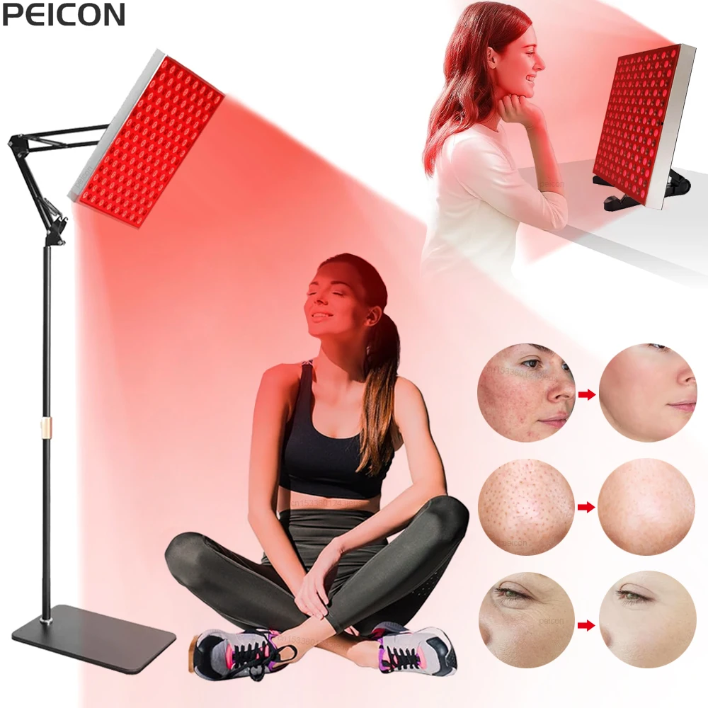 

Red Light Therapy Lamp for Face Body LED Infrared Light Therapy Panel Lamp with Stand Home Use Anti Aging Infrared Light Device