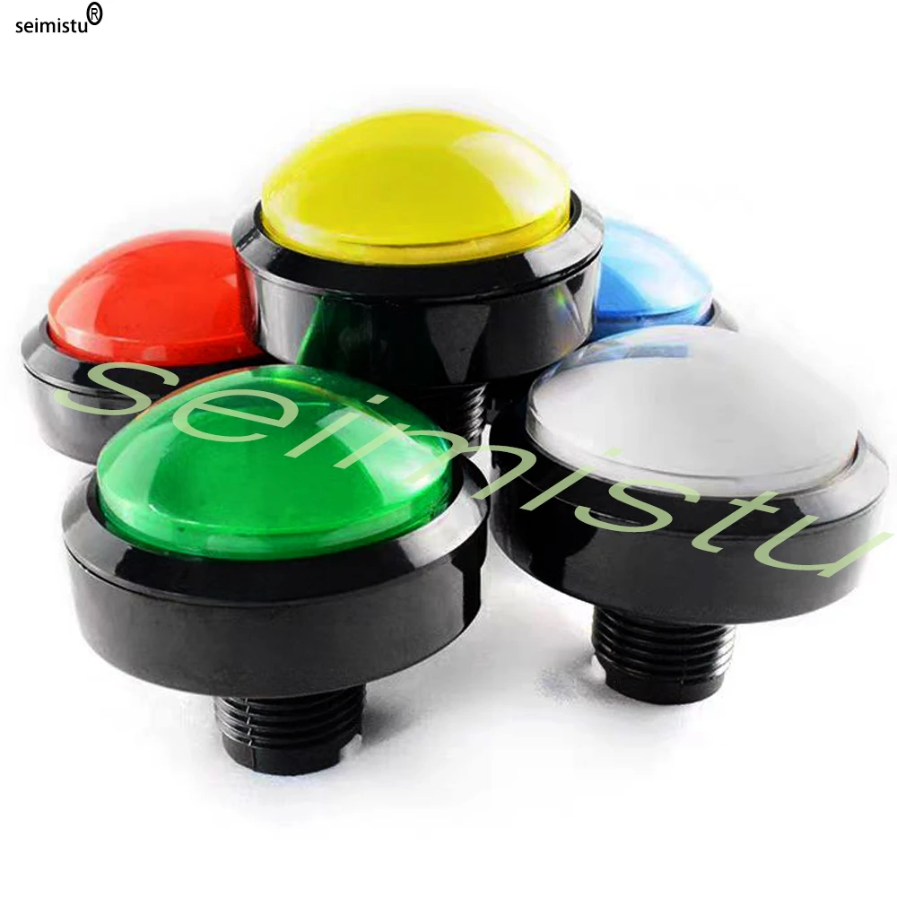Arcade-Taste LED-Lichtlampe 60 mm große runde Arcade-Videospiel-Player Druckknopf LED beleuchteter Drucktastenschalter DC5 V/12 V Lig – Detail 7