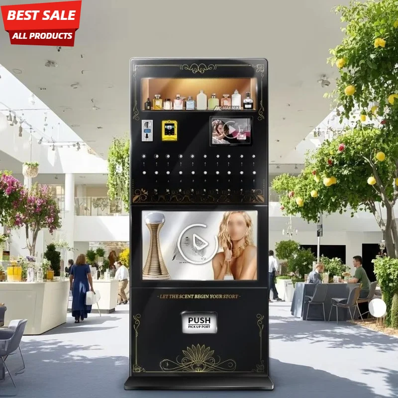 10 Buttons Credit Card Payment Reader Touch Screen Fragrance Spraying Smart Vending Machine for Perfumes Version Customized