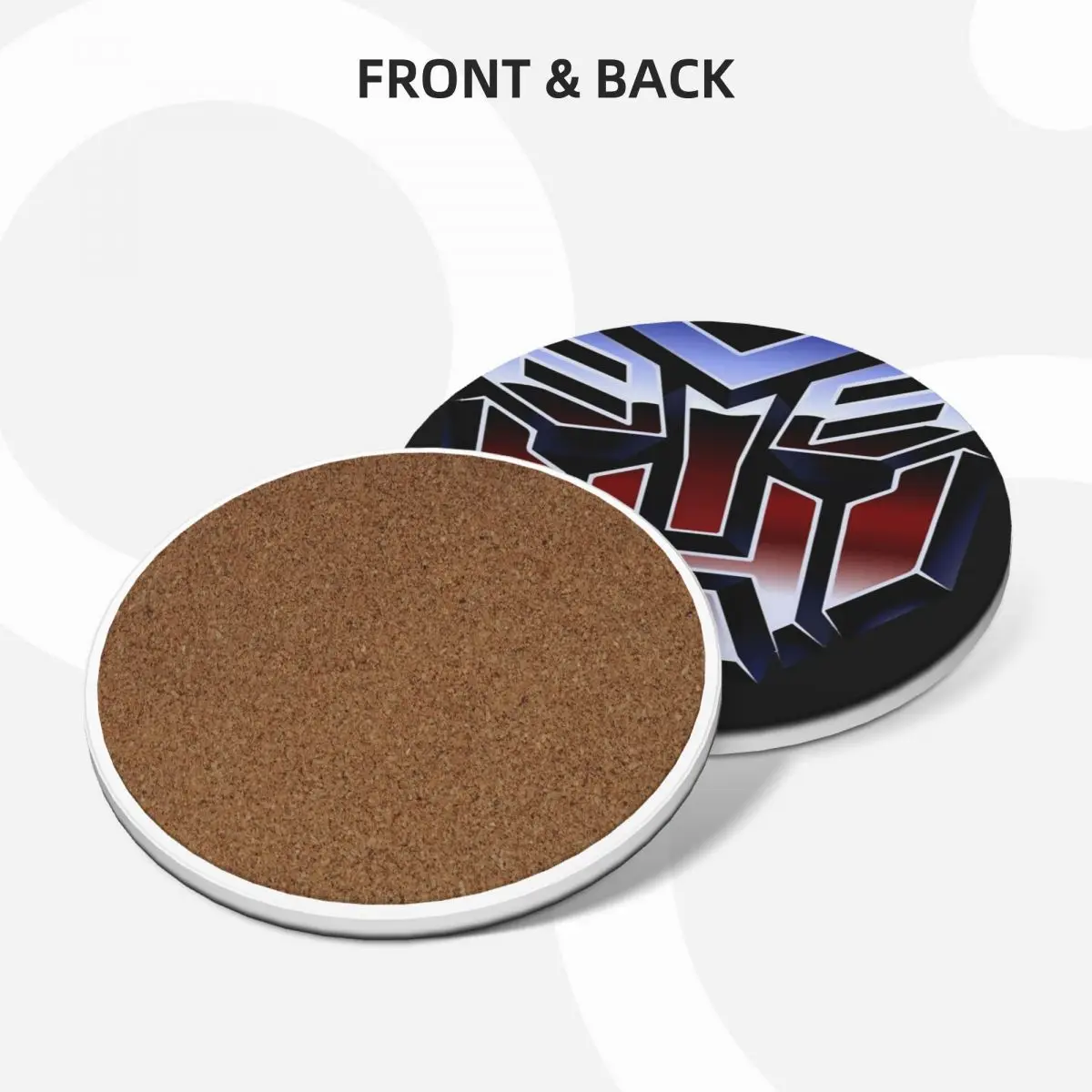 Autobots logo classic t shirt Ceramic Coasters (Set of 4) kawaii black Coasters