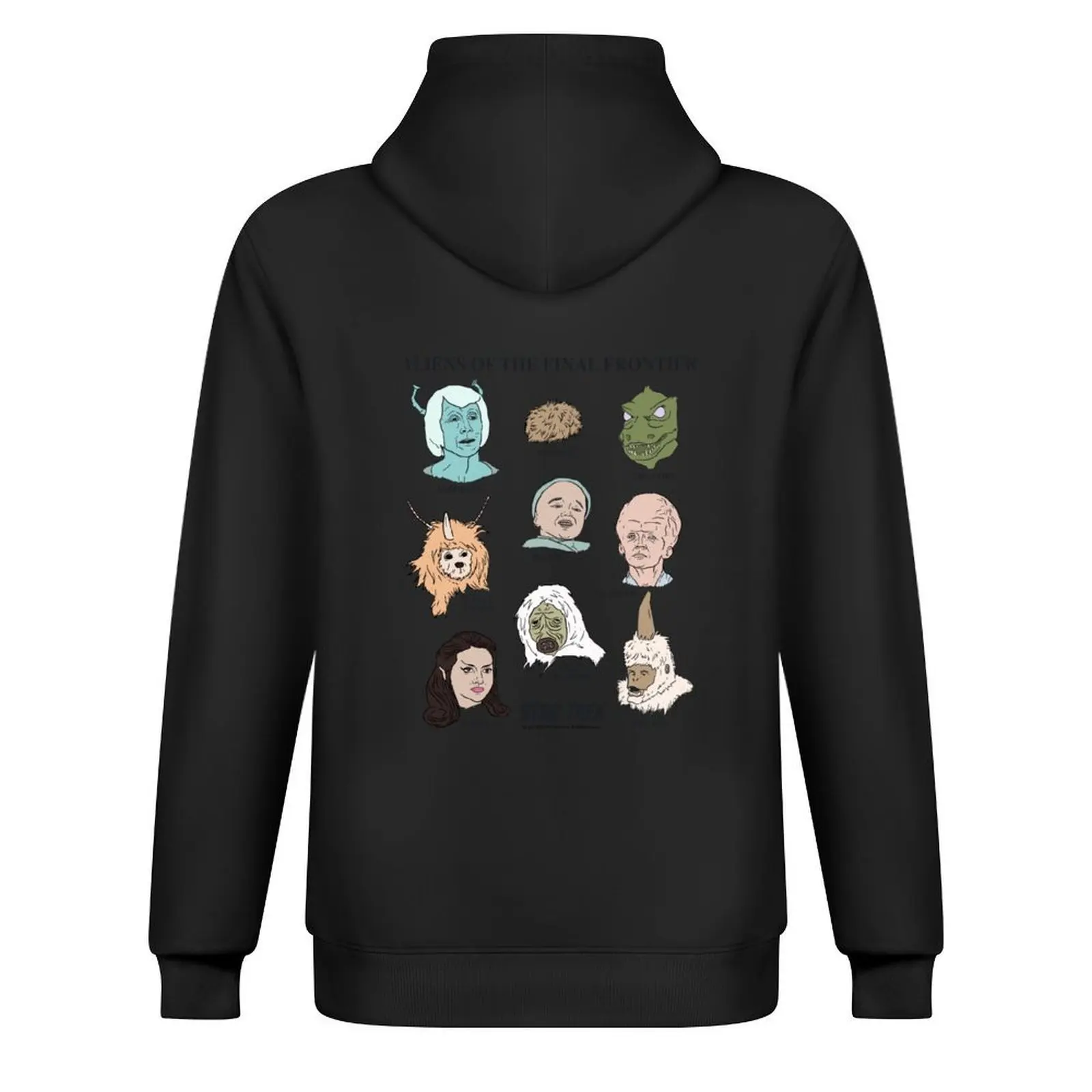 ستار تريك: السلسلة الأصلية من Aliens Of The Final Frontier Art هوديي ملابس رجالية بقلنسوة ملابس الشارع #3