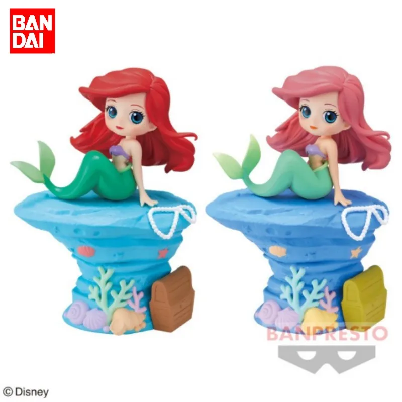 

Bandai Genuine THE LITTLE MERMAID Anime Figure Qposket Disney Characters Ariel Action Figure Toy For Kids Gift Collectible Model