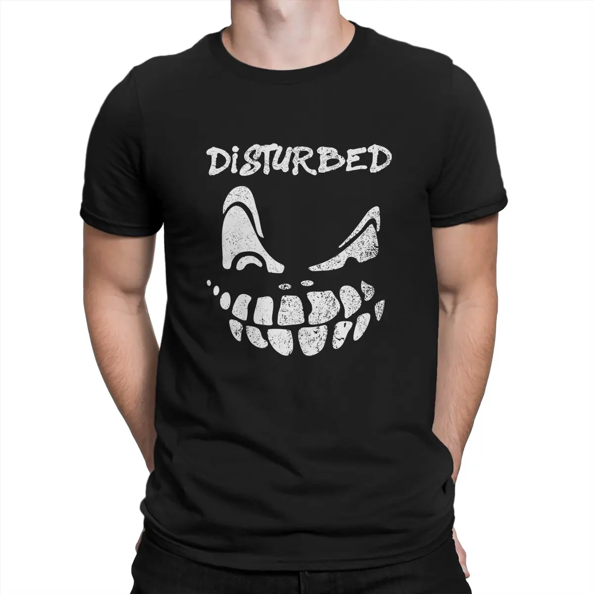 Scary Face T Shirts Men's  Fun T-Shirt O Neck Disturbed Tees Short Sleeve Tops New Arrival