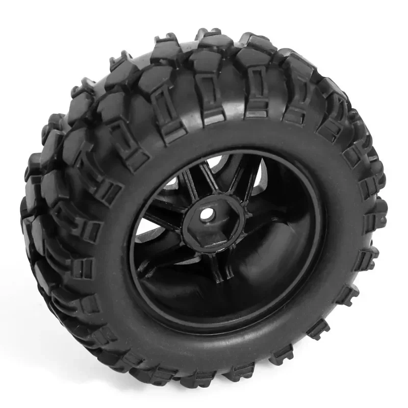 4 Stück 90 mm 1,9 Zoll Kunststofffelge Gummireifen-Set für 1/10 RC Crawler Car Axial SCX10 90046 Trxs TRX4 RC4WD D90 D110 MST