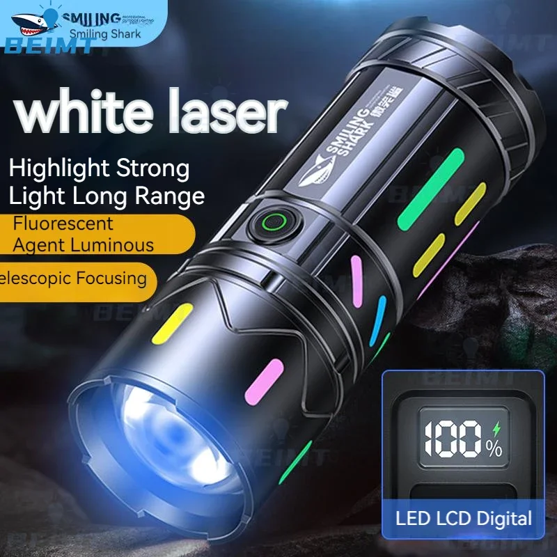 Linterna ultrabrillante de 99000LM, luz de antorcha con zoom superbrillante, recargable, impermeable, para acampar, senderismo y exteriores