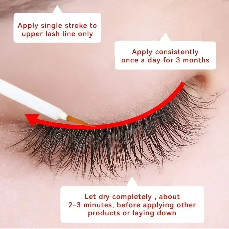 Liquide de Croissance de Cils en Rine, Boucles Naturelles Allongeant et Épais, Traitement pour Rehausser les Cils, Maquillage, Soins de miles