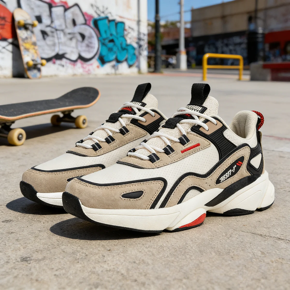 

Мужские кроссовки Baasploa, кожаные дышащие классические спортивные кроссовки с сетчатыми вставками, удобная нескользящая водонепроницаемая повседневная обувь для мужчин