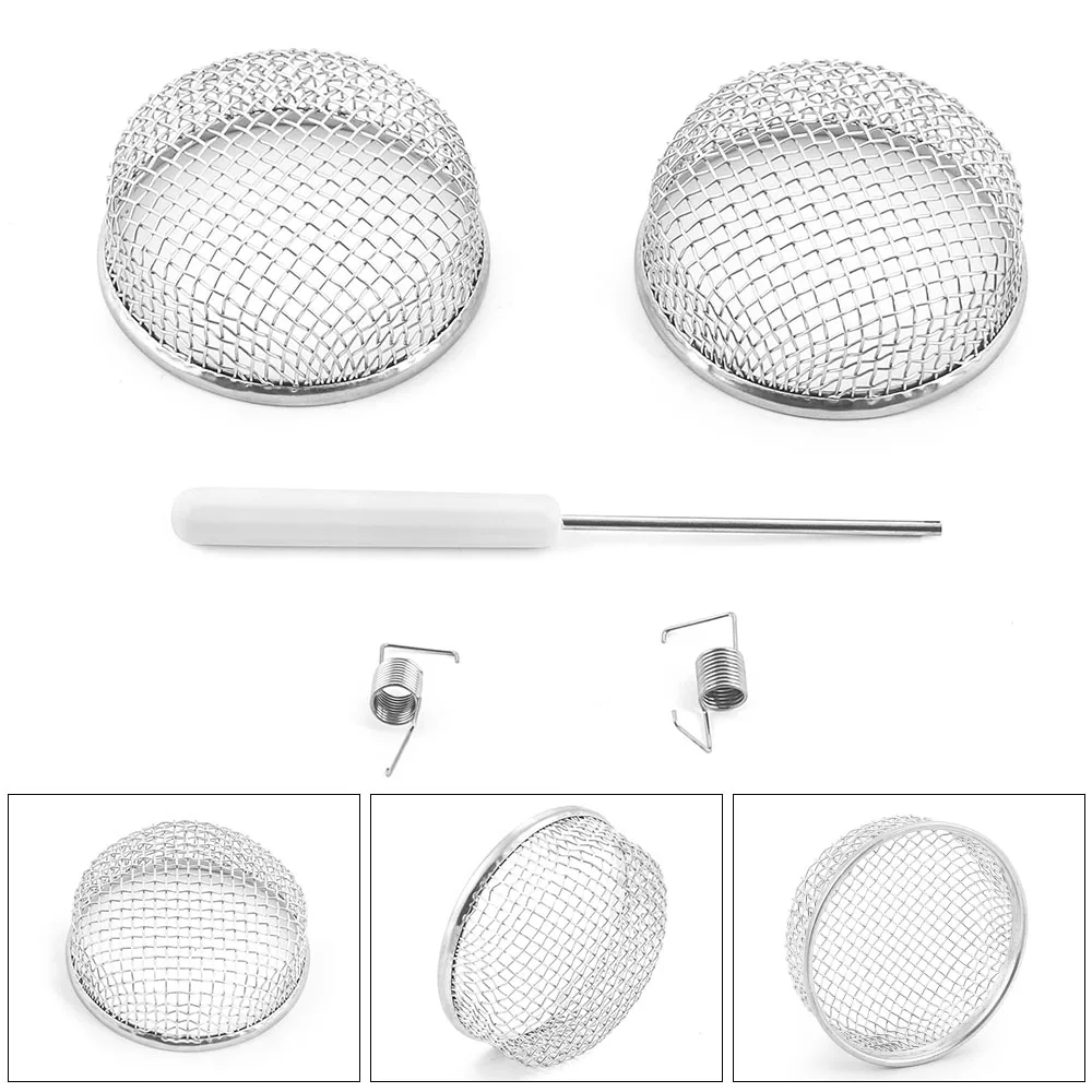 2 Pack 2.8‘’ Stainless Steel Mesh with Installation Tool Flying Insect Screen RV Furnace Vent Screen RV Water Heater Vent Cover