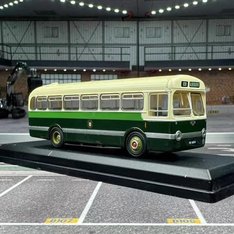 OXFORD Diecast 1:76 Scale Leland Elster Transit Bus Alloy Car Model Finished Product Simulation Toy Collection Gift Static Model